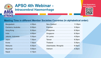 ASPO 4th Webinar - Intracerebral Haemorrhage timezone